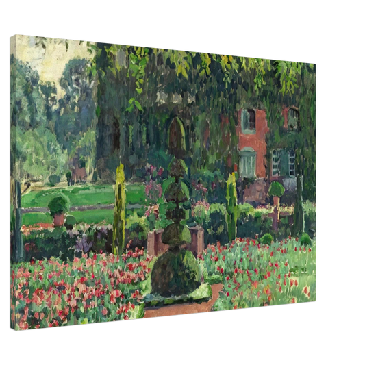 Theo van Rysselberghe - GARDEN IN SUMMER 1924 Canvas - 20x30 cm / 8x12 inches-canvas