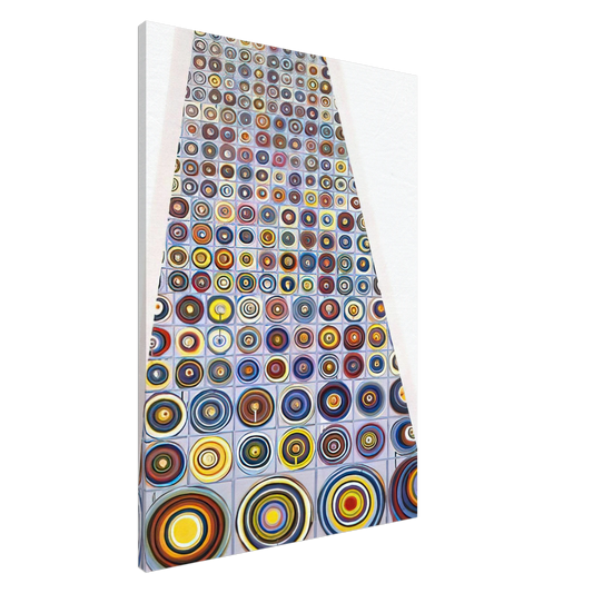 Jennifer Bartlett - Diminishing Circles - 2001 Canvas - 20x30 cm / 8x12 inches-canvas