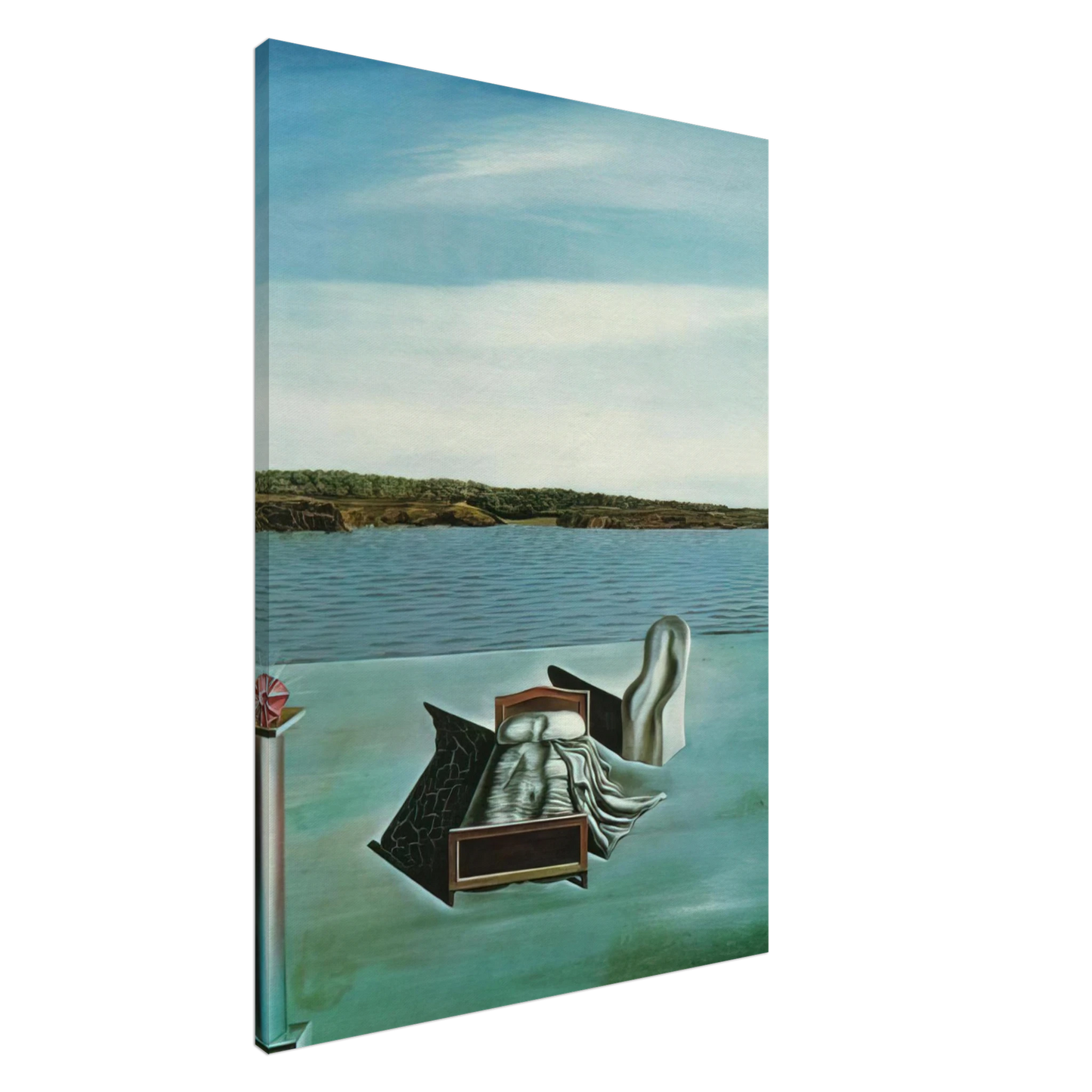 Salvador Dali - SURREALIST COMPOSITION WITH INVISIBLE FIGURES Canvas - 20x30 cm / 8x12 inches-canvas