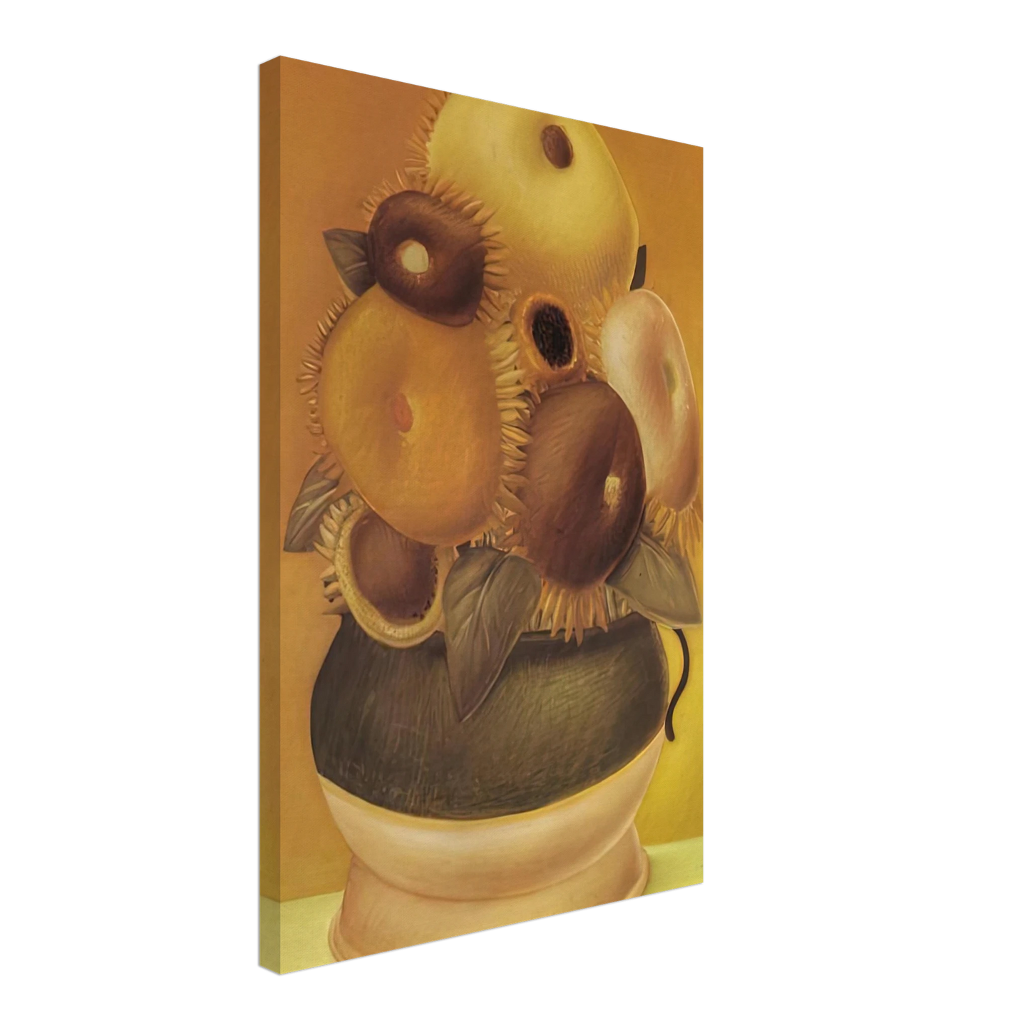 Fernando Botero - SUNFLOWERS Canvas - 70x100 cm / 28x40 inches-canvas