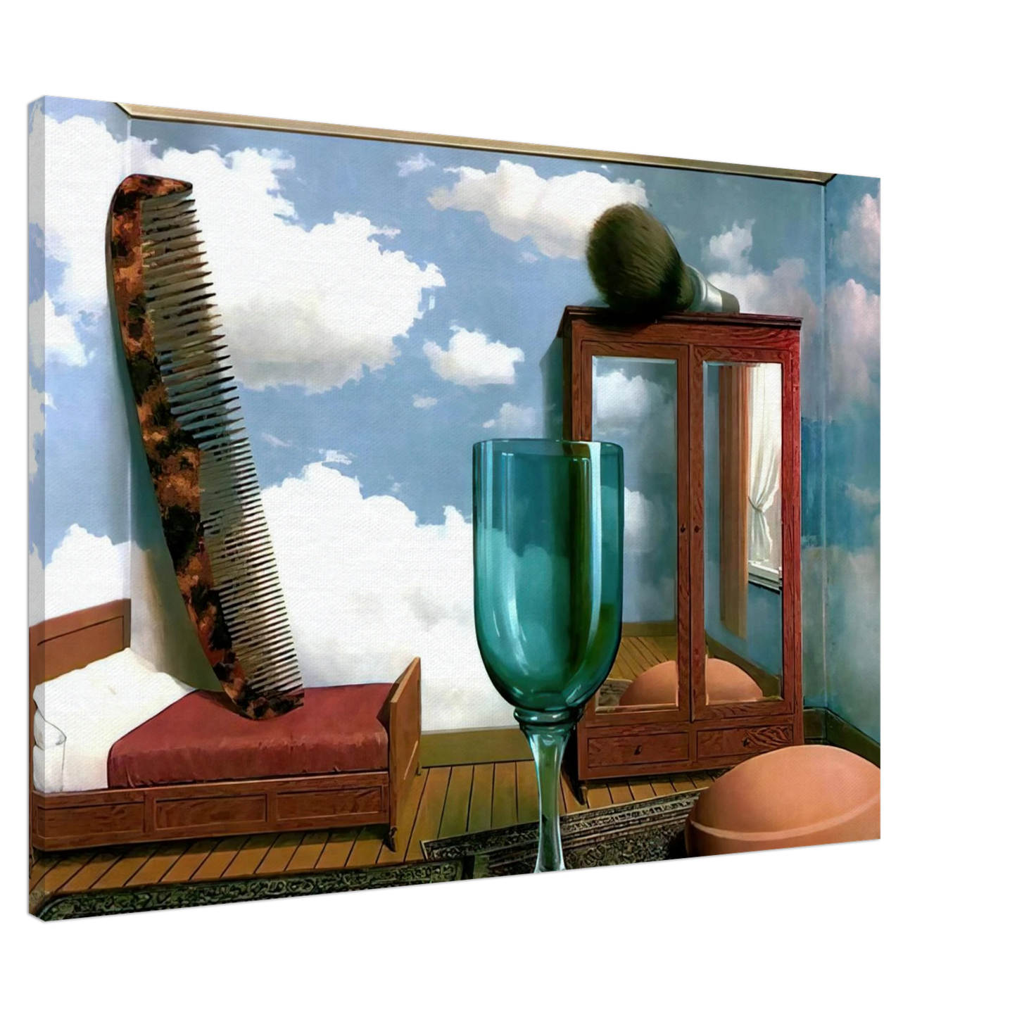 Rene Magritte - PERSONAL VALUES 1952 Canvas - 20x30 cm / 8x12 inches-canvas