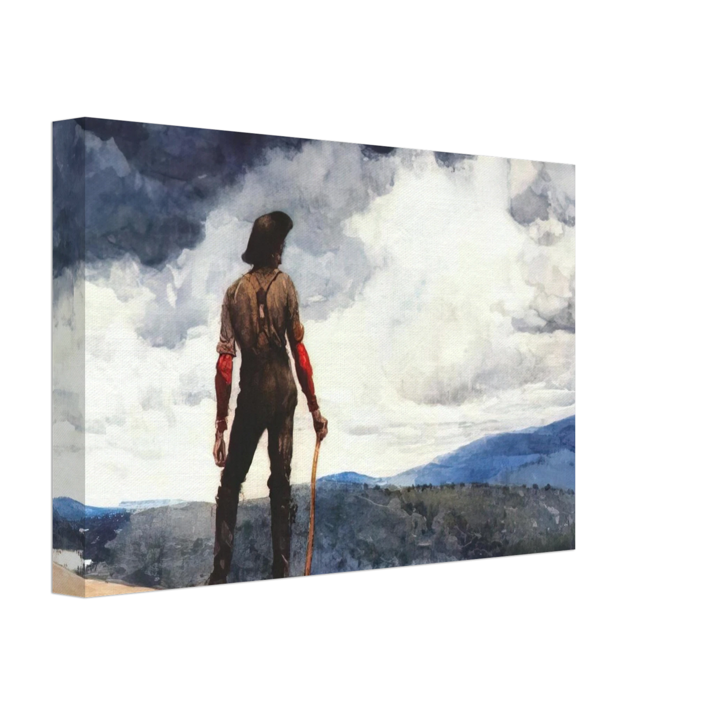 Winslow Homer - THE WOODCUTTER Canvas - 70x100 cm / 28x40 inches-canvas