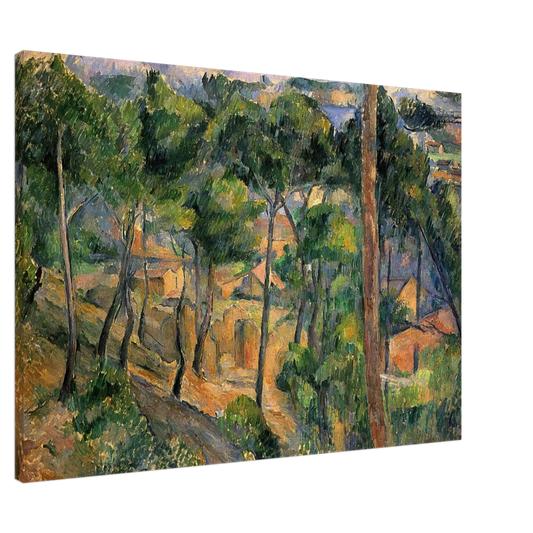 Paul Cezanne - L'Estaque View Through The Pines Canvas - 20x30 cm / 8x12 inches-canvas