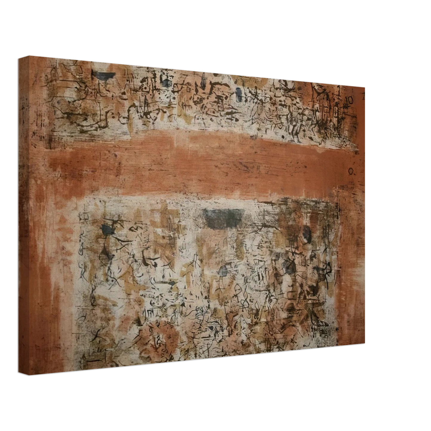 Zao Wou-Ki - ENTRE DEUX VILLES 1955 Canvas - 40x60 cm / 16x24 inches-canvas