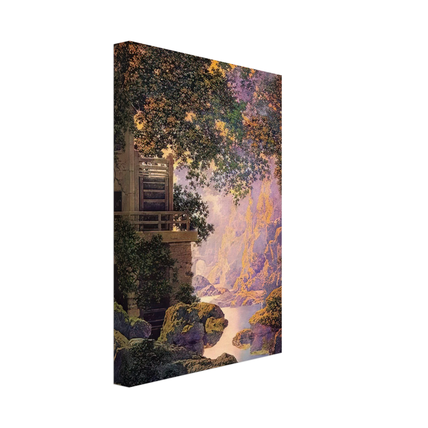 Maxfield Parrish - The Old Glen Mill Large Canvas - 40x60 cm / 16x24 inches-canvas