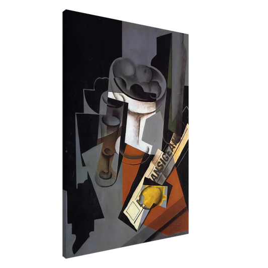 Juan Gris - STILL LIFE WITH NEWSPAPER 1916 1 Canvas - 20x30 cm / 8x12 inches-canvas