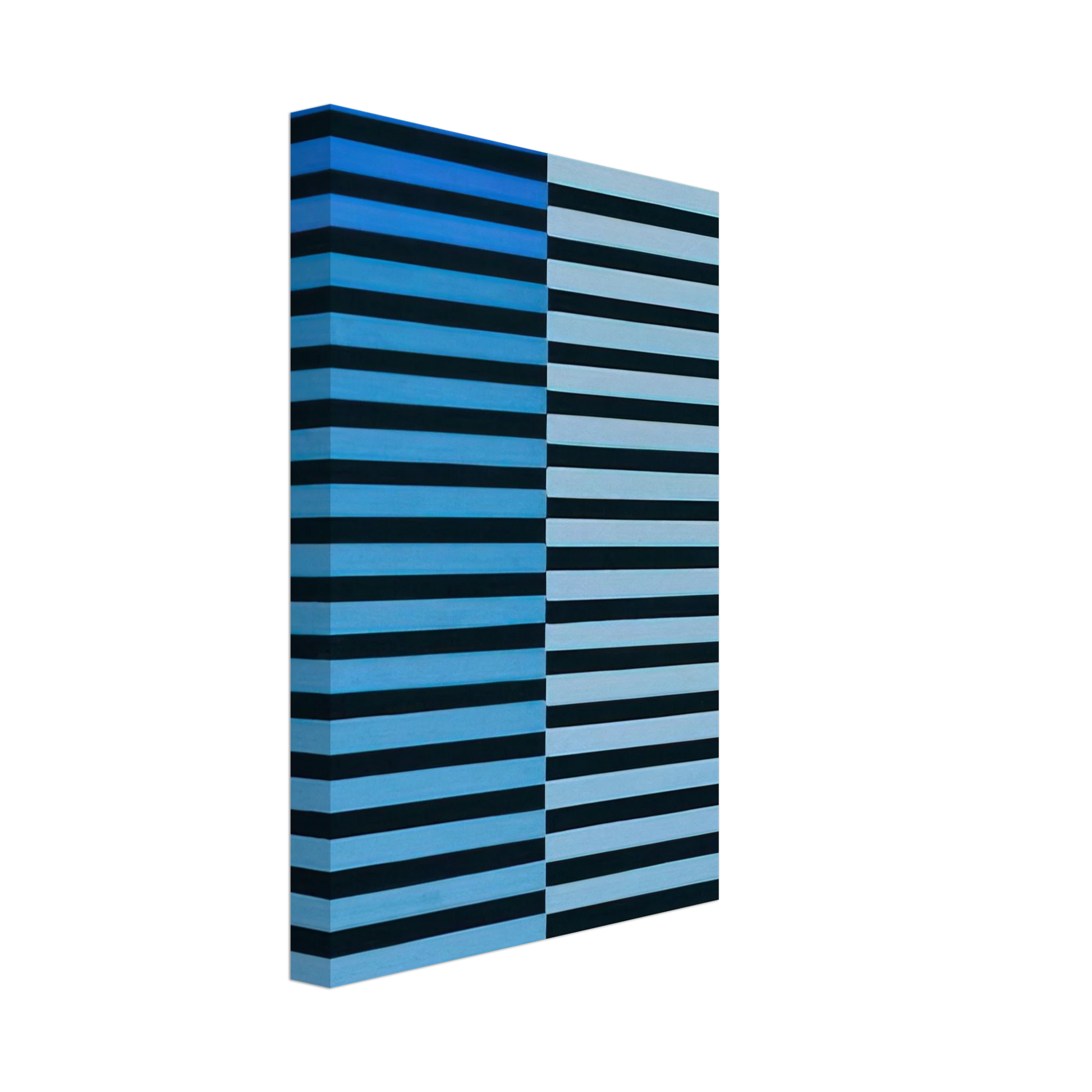 Dadamaino - Ricerca del colore azzurro su nero - 1968 Canvas - 40x60 cm / 16x24 inches-canvas