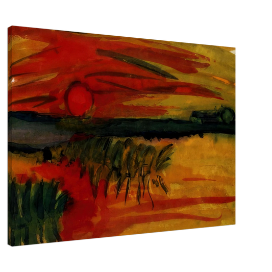 Emil Nolde - Sunset Canvas - 20x30 cm / 8x12 inches-canvas