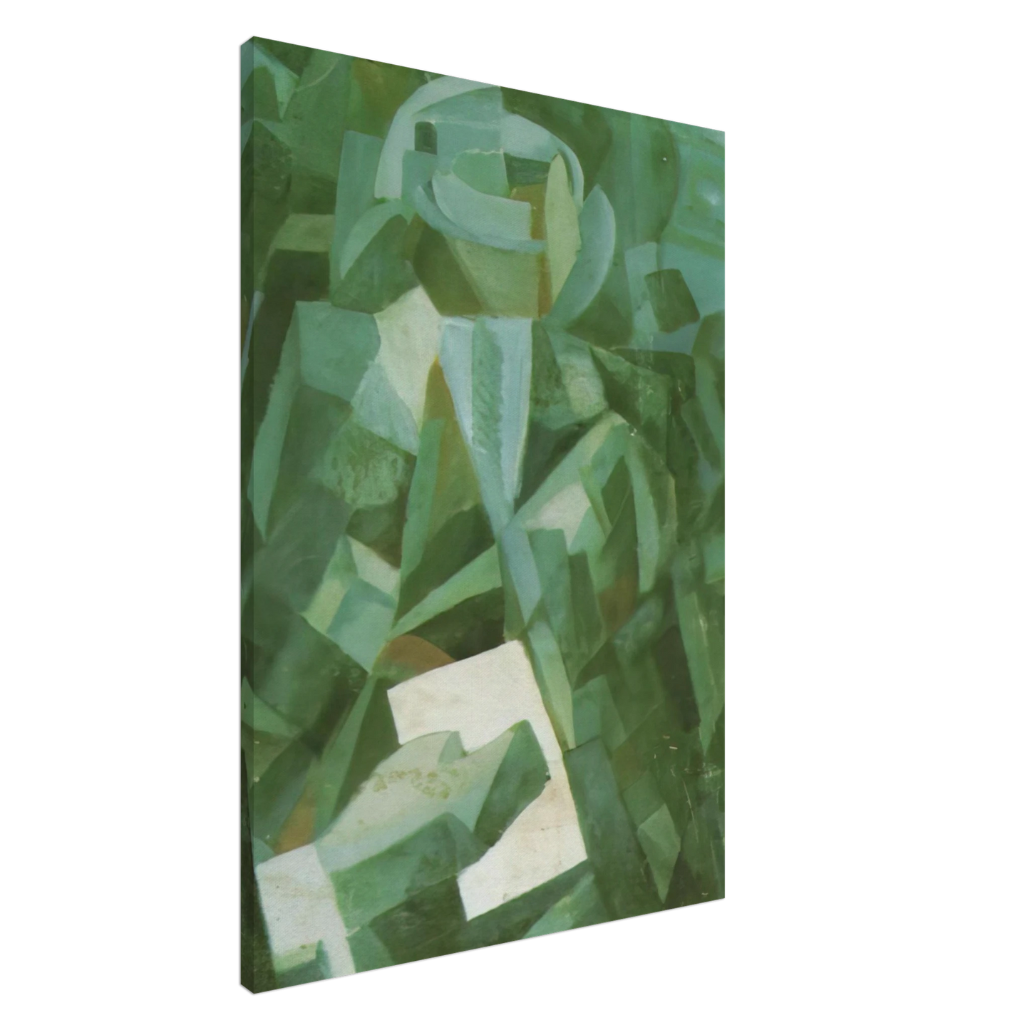 Salvador Dali - CUBIST COMPOSITION PORTRAIT OF A SEATED PERSON HOLDING A LETTER Canvas - 20x30 cm / 8x12 inches-canvas