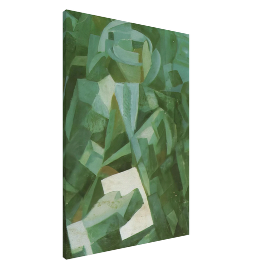 Salvador Dali - CUBIST COMPOSITION PORTRAIT OF A SEATED PERSON HOLDING A LETTER Canvas - 20x30 cm / 8x12 inches-canvas