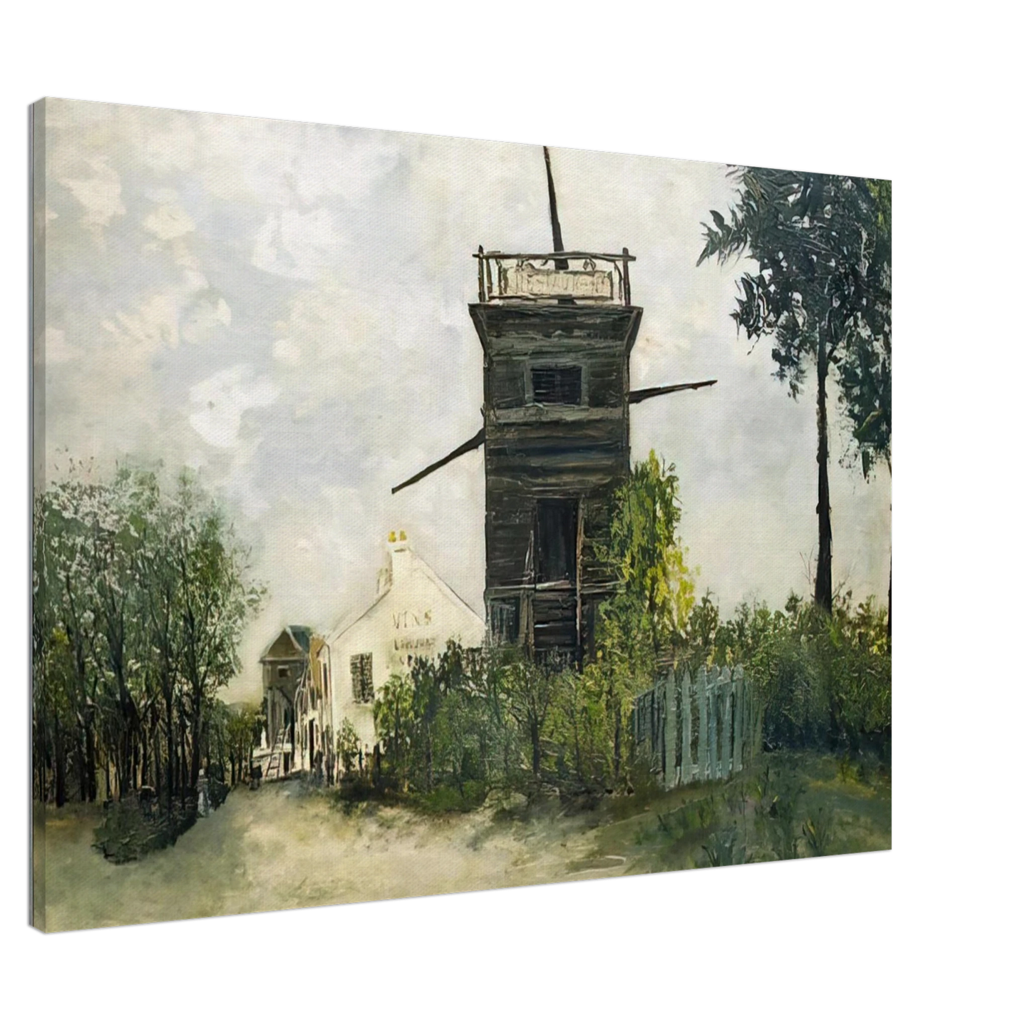Maurice Utrillo - THE WINDMILL AT SANNOIS 1912 Canvas - 20x30 cm / 8x12 inches-canvas