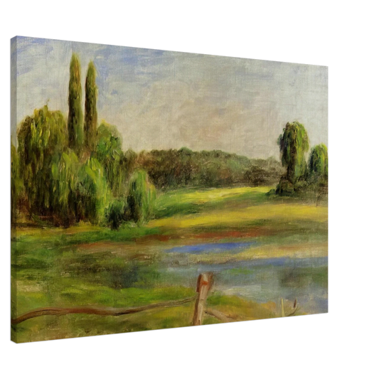 Pierre-Auguste Renoir - Landscape with Fence Canvas - 20x30 cm / 8x12 inches-canvas