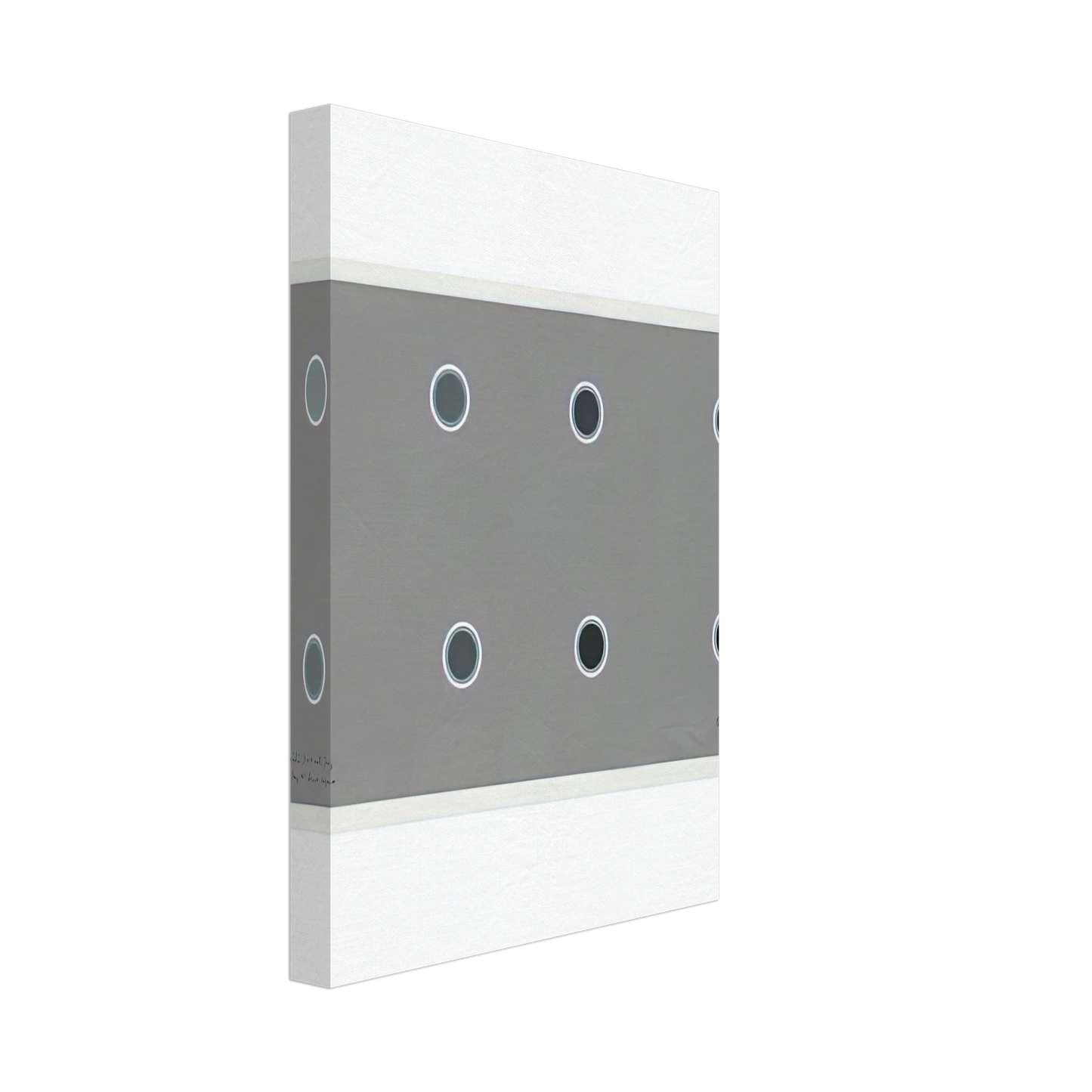 Bridget Riley - ENCIRCLING DISCS WITH GREY IN GREY TO BLACK SEQUENCE 1970 Canvas - 70x100 cm / 28x40 inches-canvas