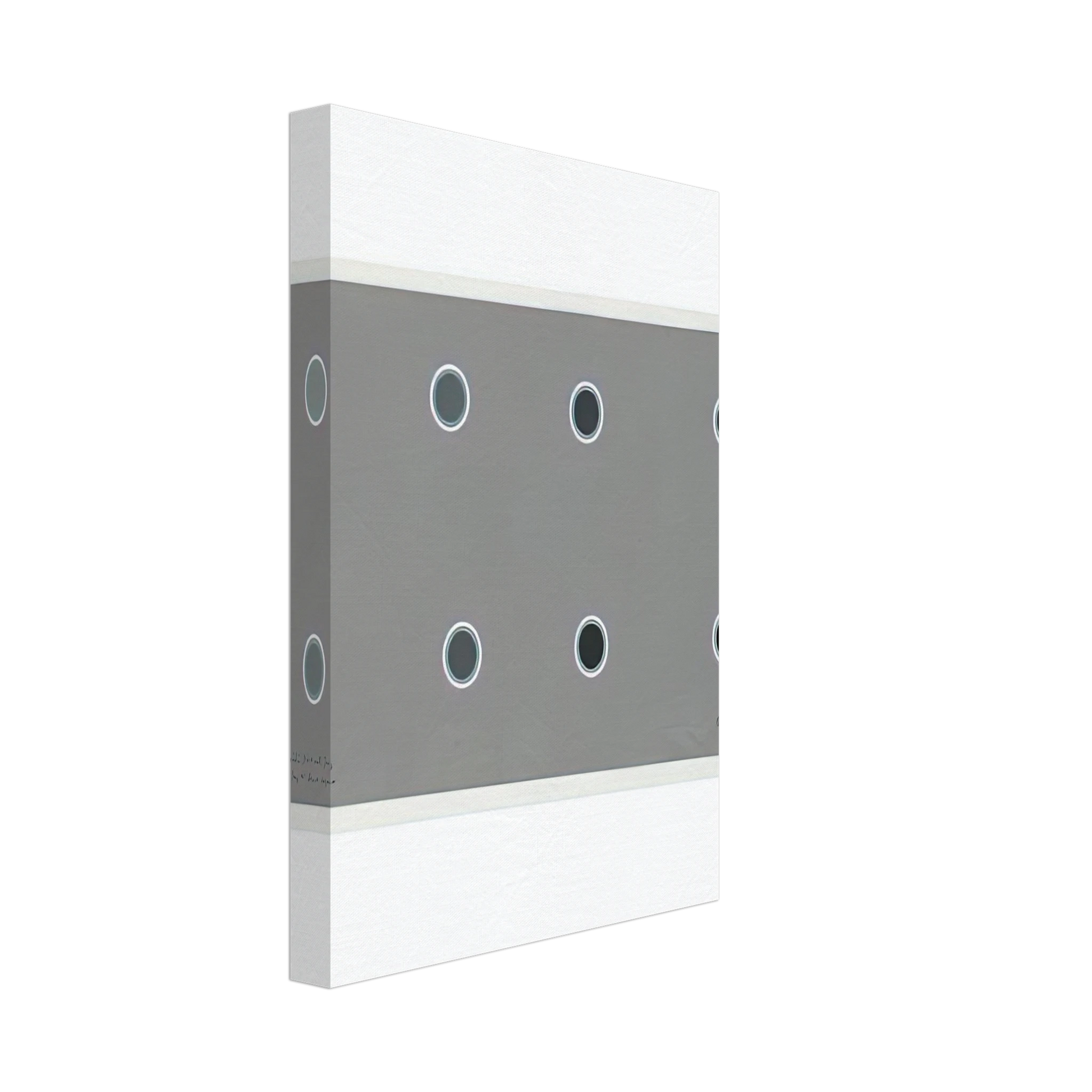 Bridget Riley - ENCIRCLING DISCS WITH GREY IN GREY TO BLACK SEQUENCE 1970 Canvas - 70x100 cm / 28x40 inches-canvas