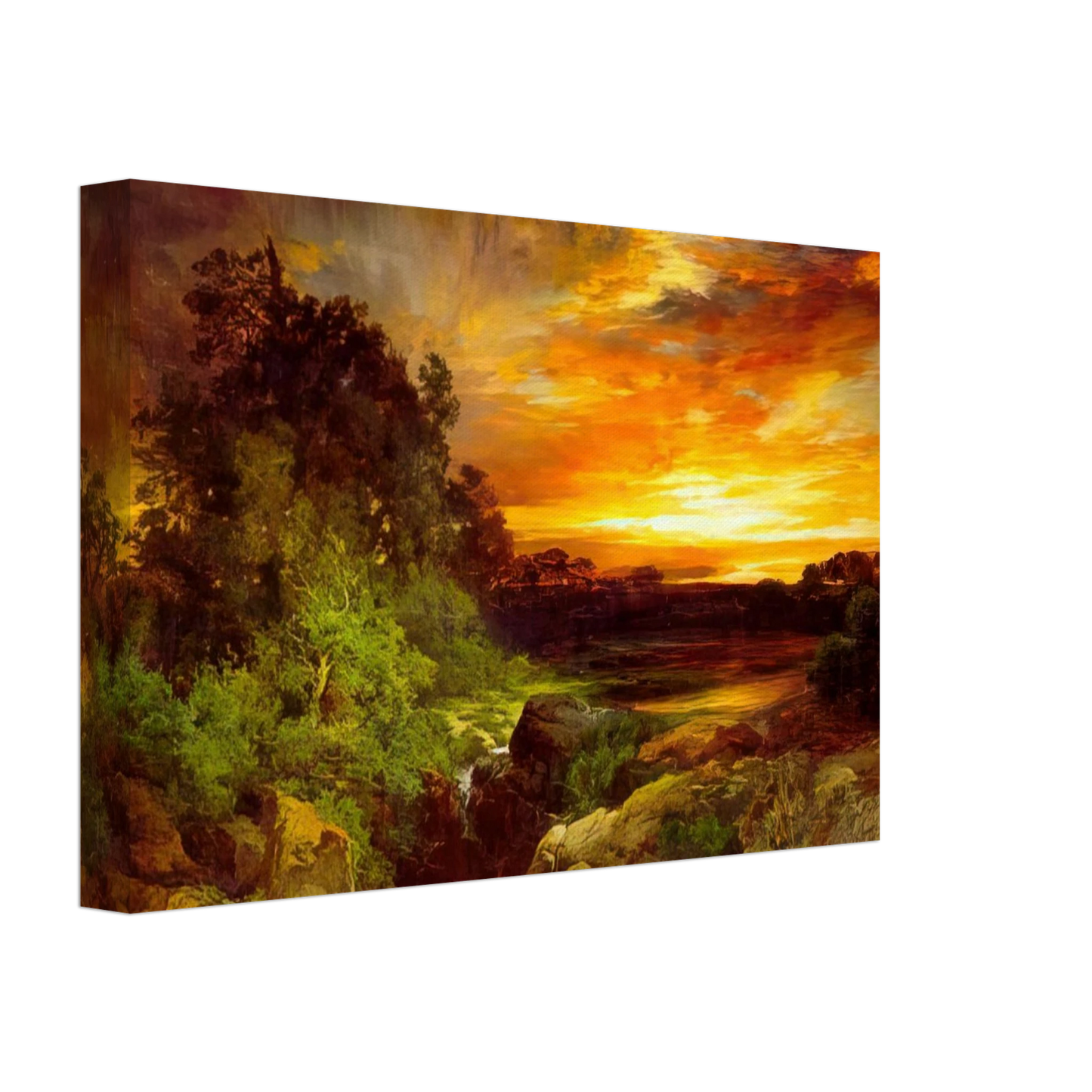 Thomas Moran - An Arizona Sunset Near the Grand Canyon Canvas - 40x60 cm / 16x24 inches-canvas