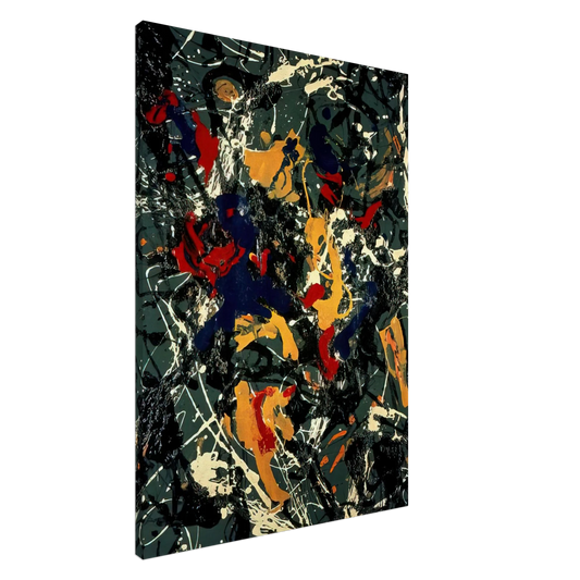 Jackson Pollock - NUMBER 3 1948 Canvas - 20x30 cm / 8x12 inches-canvas