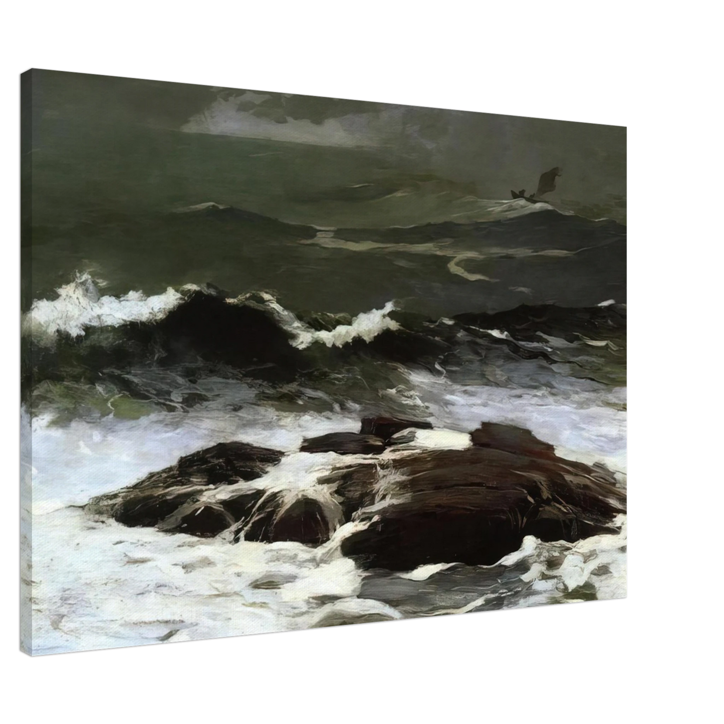 Winslow Homer - SUMMER SQUALL 1904 Canvas - 20x30 cm / 8x12 inches-canvas