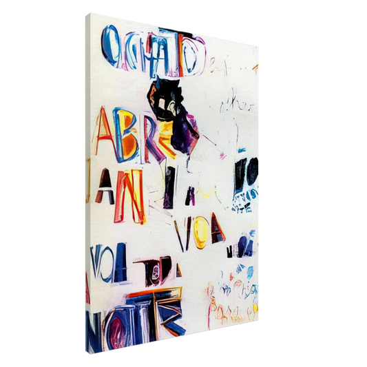 Joao Vieira - O Gato - 1967 Canvas - 20x30 cm / 8x12 inches-canvas