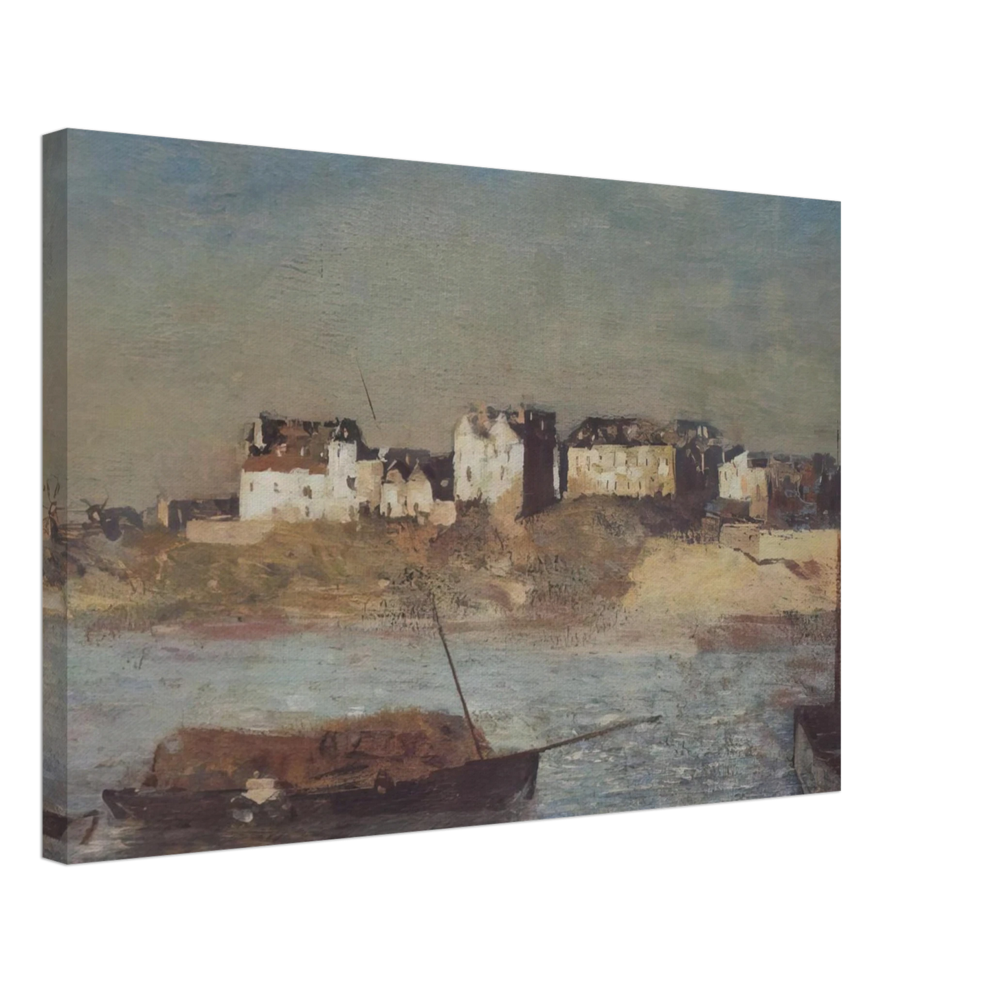 Odilon Redon - BRETON HARBOUR Canvas - 40x60 cm / 16x24 inches-canvas