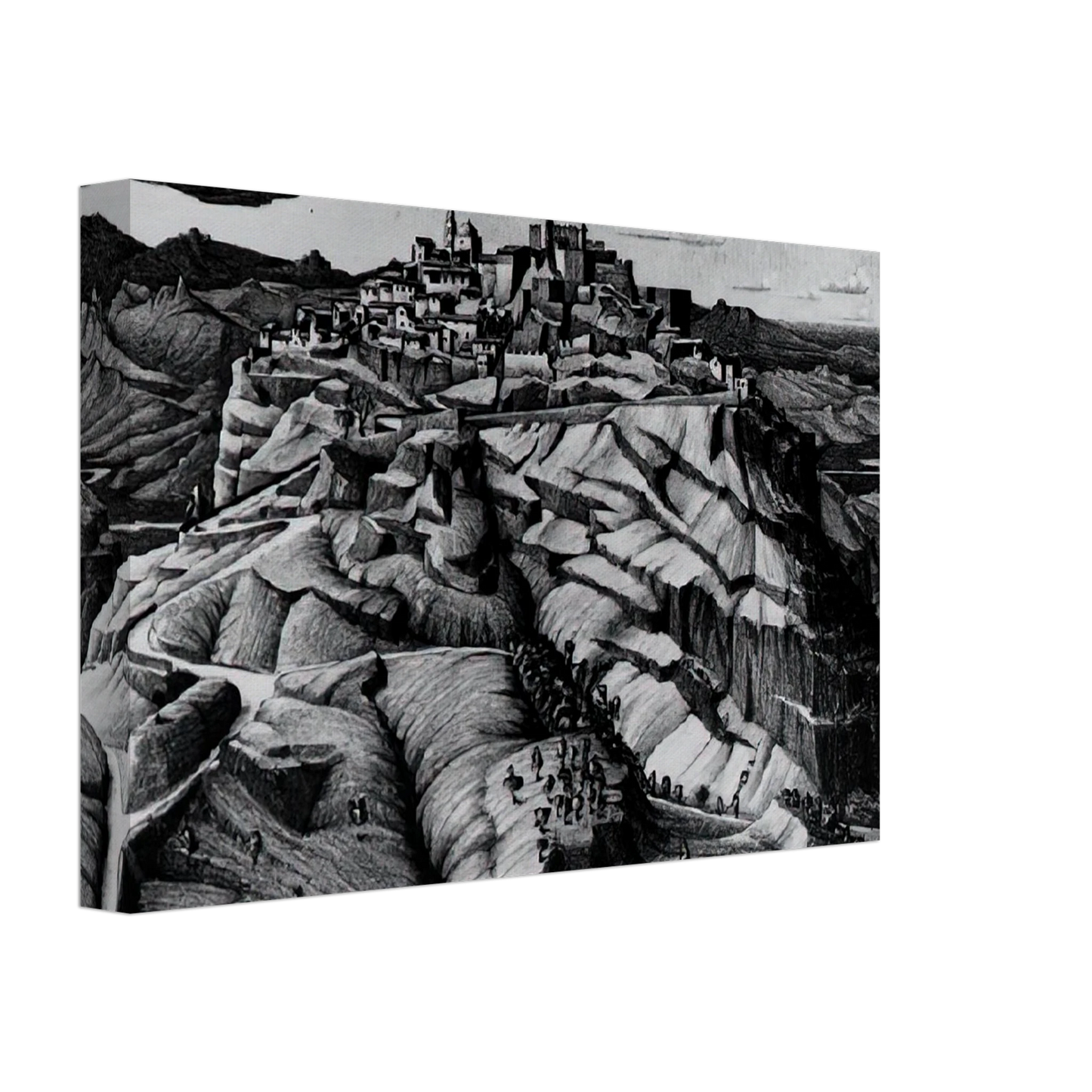 MC Escher - SANTA SEVERINA CALABRIA FEBRUARY 1931 1931 Canvas - 40x60 cm / 16x24 inches-canvas