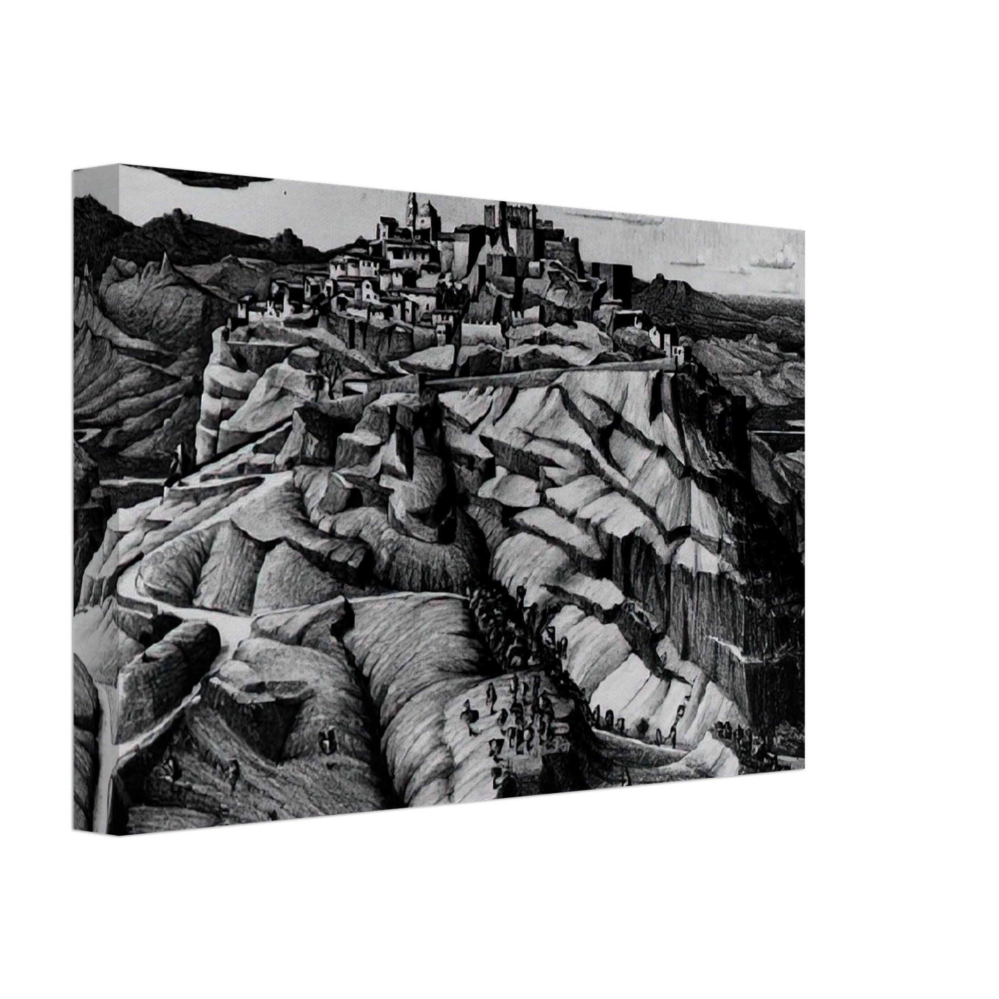 MC Escher - SANTA SEVERINA CALABRIA FEBRUARY 1931 1931 Canvas - 40x60 cm / 16x24 inches-canvas