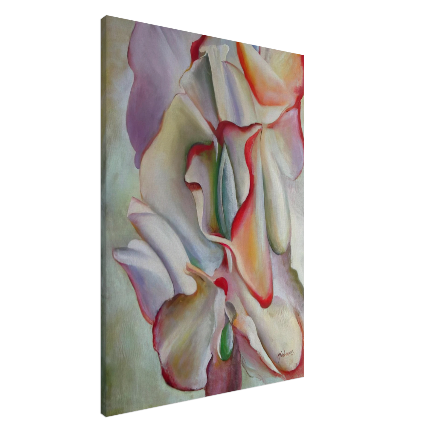 Georgia O'Keeffe - Pink Sweet Peas Canvas - 20x30 cm / 8x12 inches-canvas