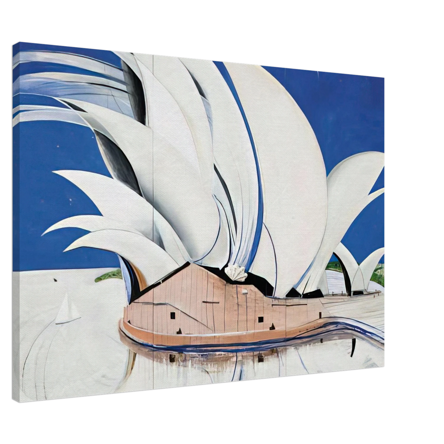 Brett Whiteley - Opera House - 1982 Canvas - 20x30 cm / 8x12 inches-canvas