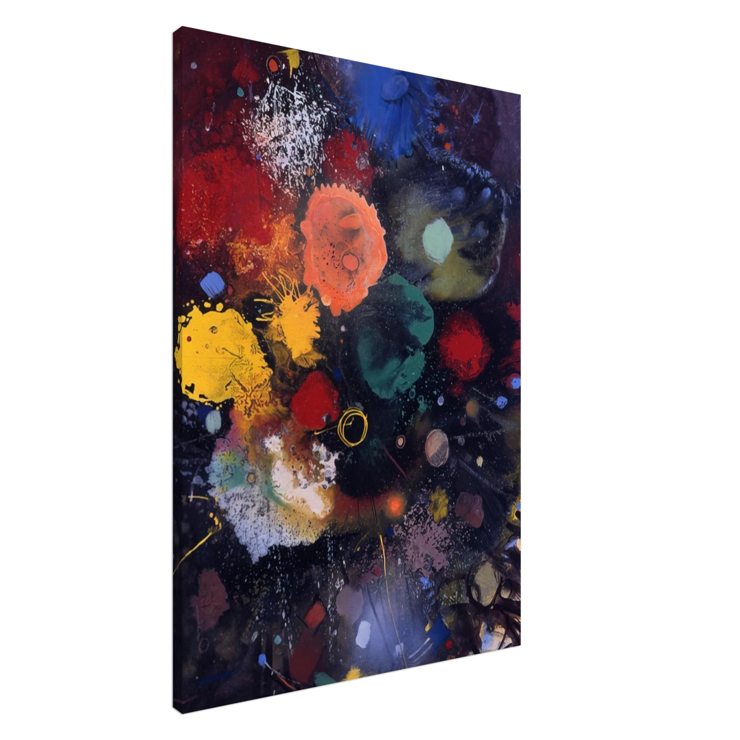 Gebre Kristos Desta - Flowers No. 5 - 1975 Canvas - 20x30 cm / 8x12 inches-canvas