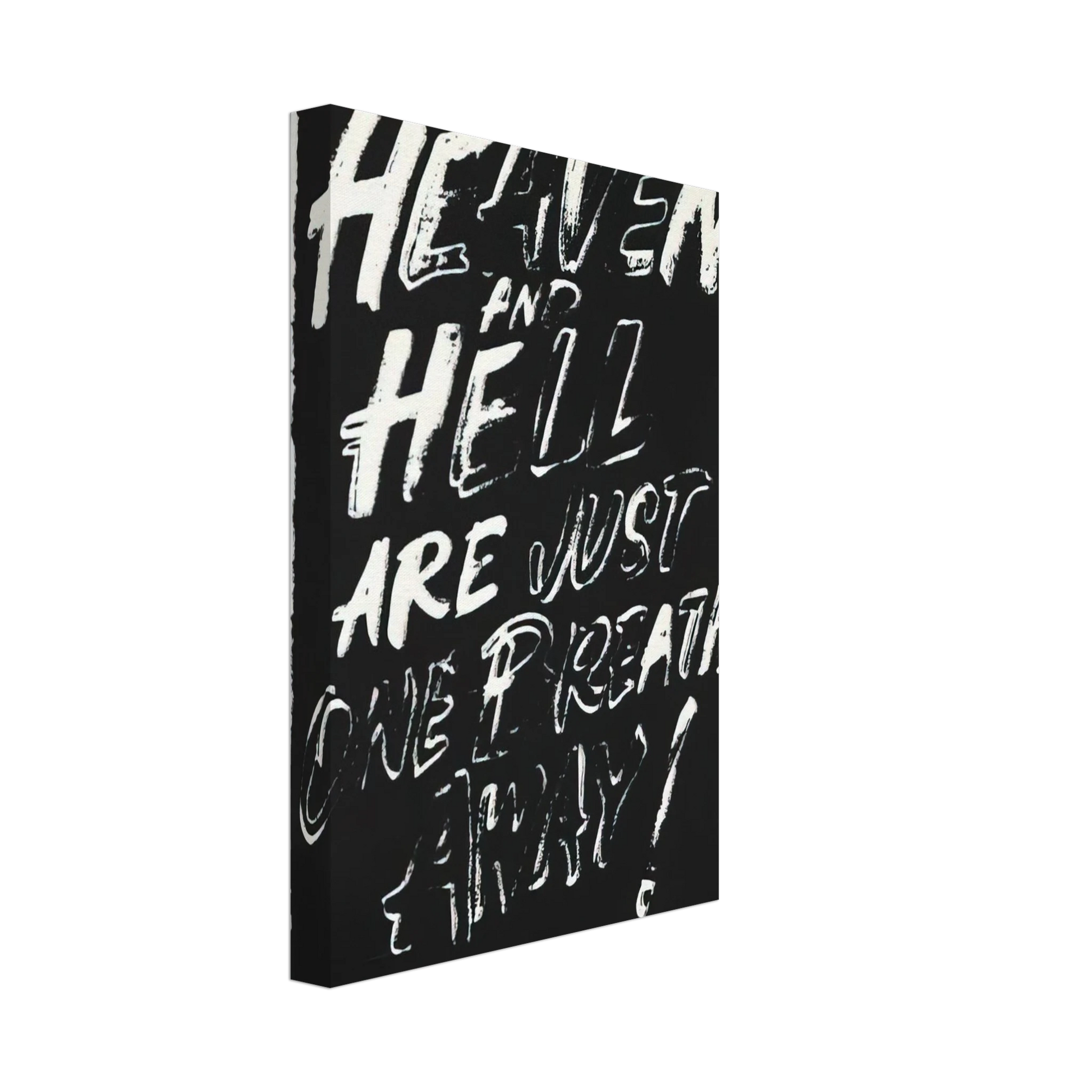 Andy Warhol - Heaven and Hell Are Just One Breath Away! Canvas - 70x100 cm / 28x40 inches-canvas