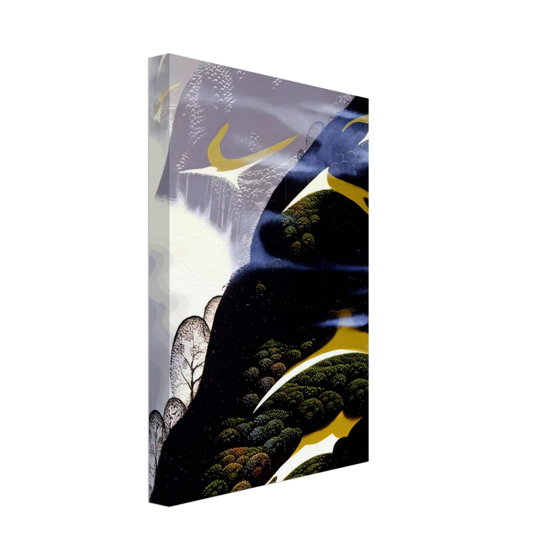 Eyvind Earle - Copy of Sea mist and Pastures Canvas - 70x100 cm / 28x40 inches-canvas