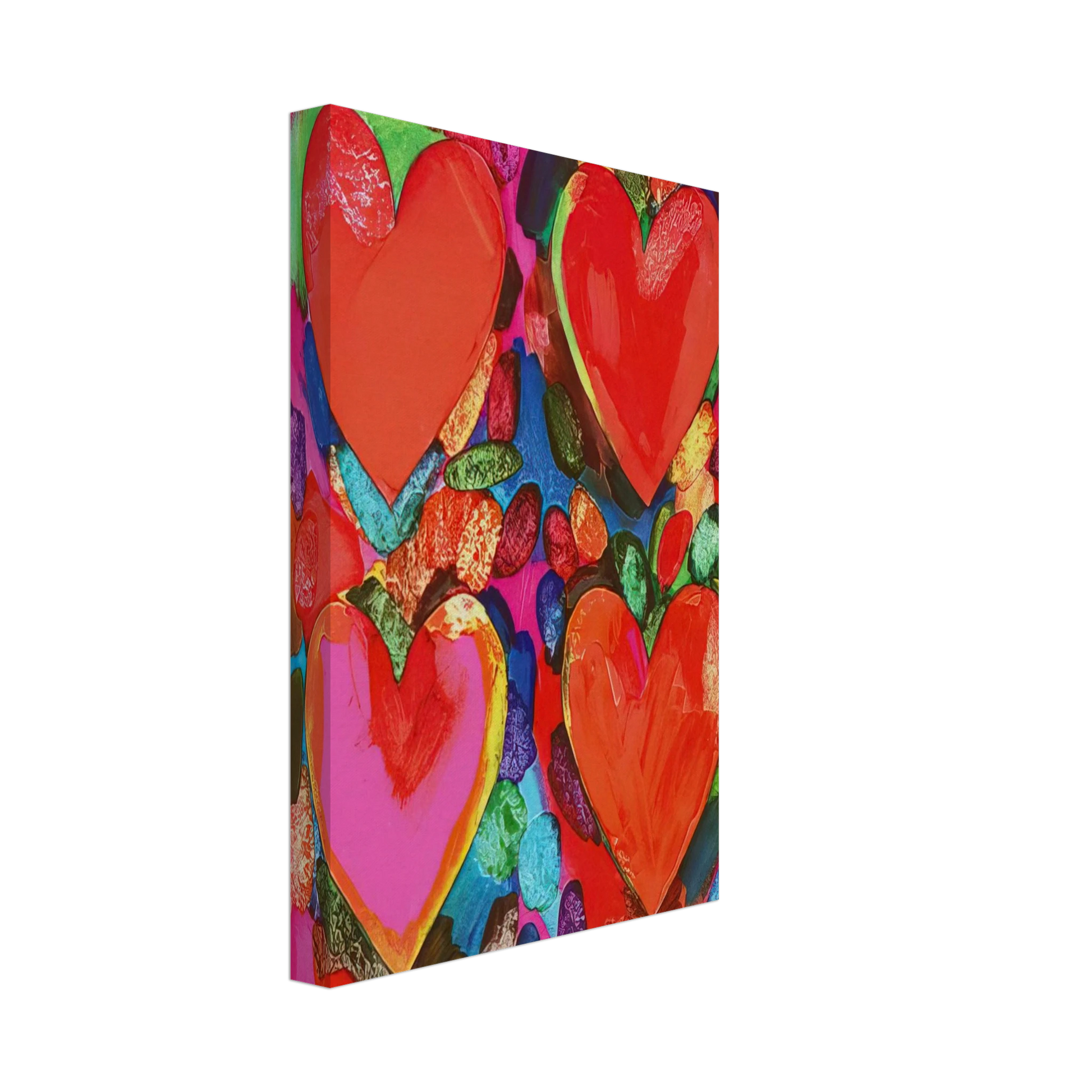 Jim Dine - FOUR HEARTS 1969 Canvas - 70x100 cm / 28x40 inches-canvas