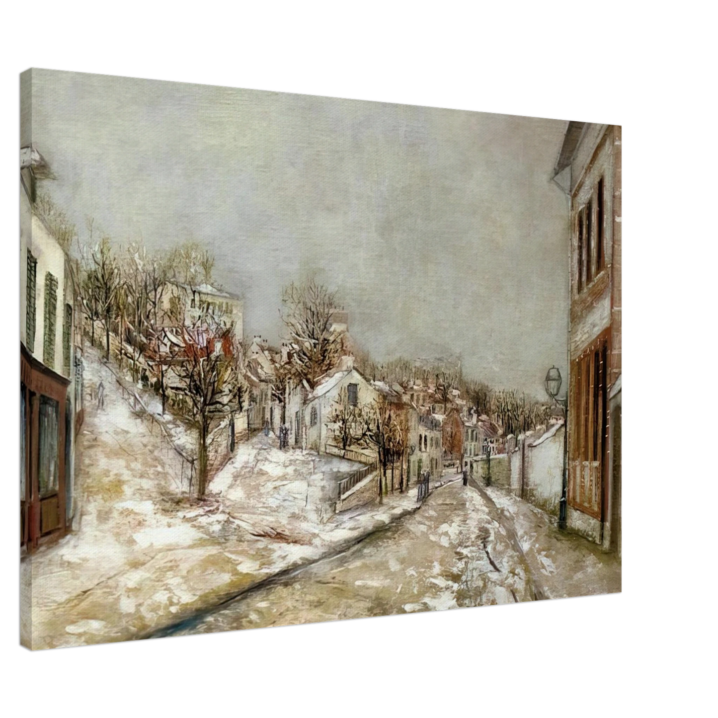 Maurice Utrillo - VIEW OF PONTOISE Canvas - 20x30 cm / 8x12 inches-canvas