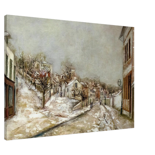 Maurice Utrillo - VIEW OF PONTOISE Canvas - 20x30 cm / 8x12 inches-canvas
