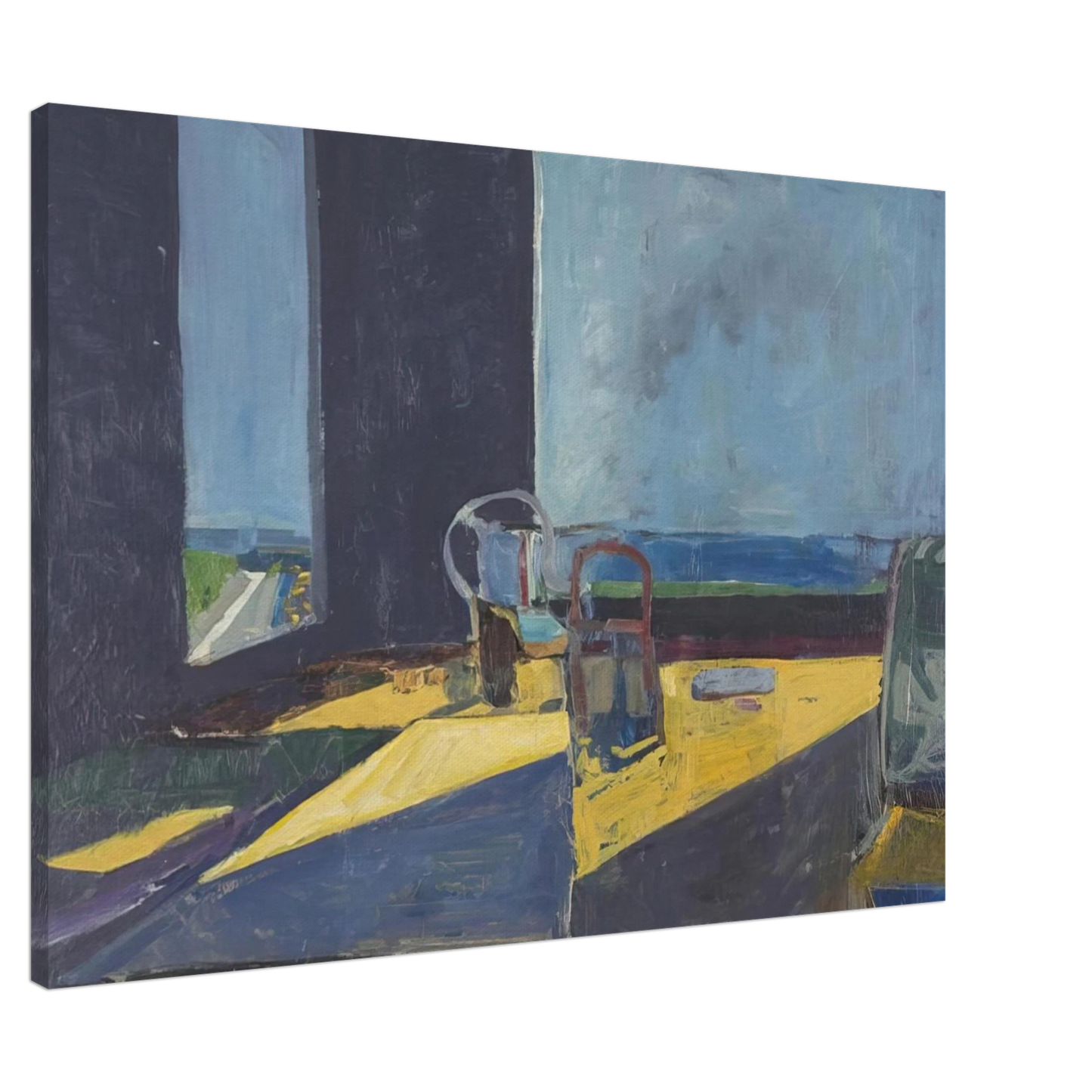 Richard Diebenkorn - Interior with View of the Ocean Canvas - 20x30 cm / 8x12 inches-canvas