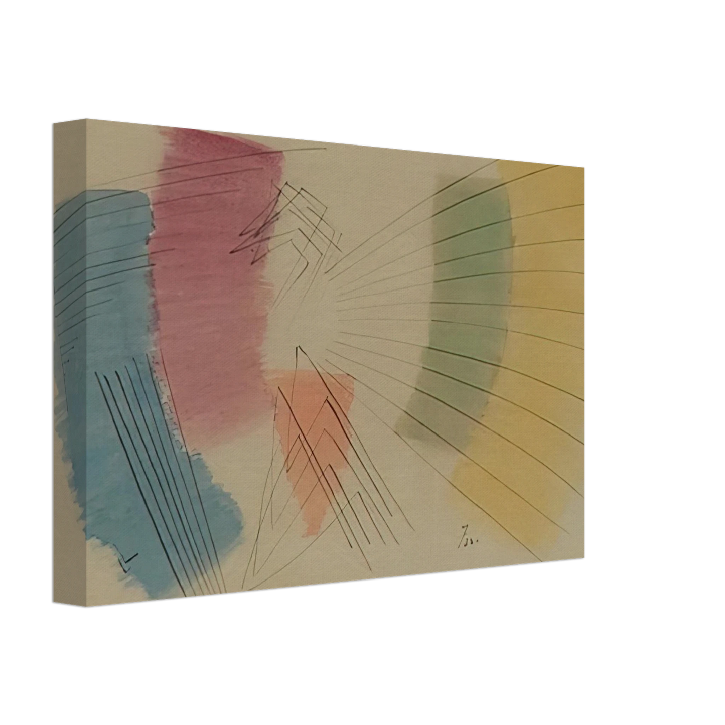 John Ferren - Untitled - 1933 Canvas - 40x60 cm / 16x24 inches-canvas