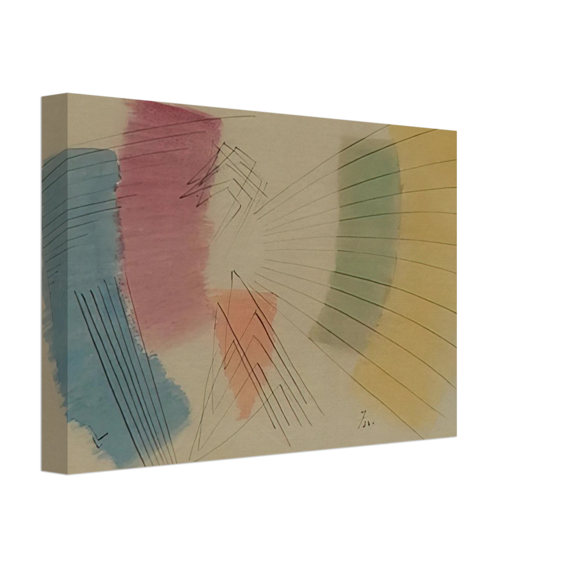 John Ferren - Untitled - 1933 Canvas - 40x60 cm / 16x24 inches-canvas