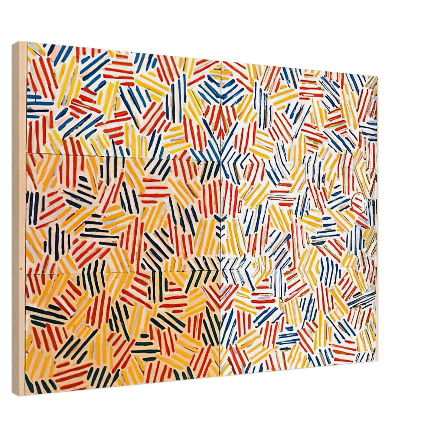 Jasper Johns - CORPSE AND MIRROR 1969 2 Canvas - 20x30 cm / 8x12 inches-canvas