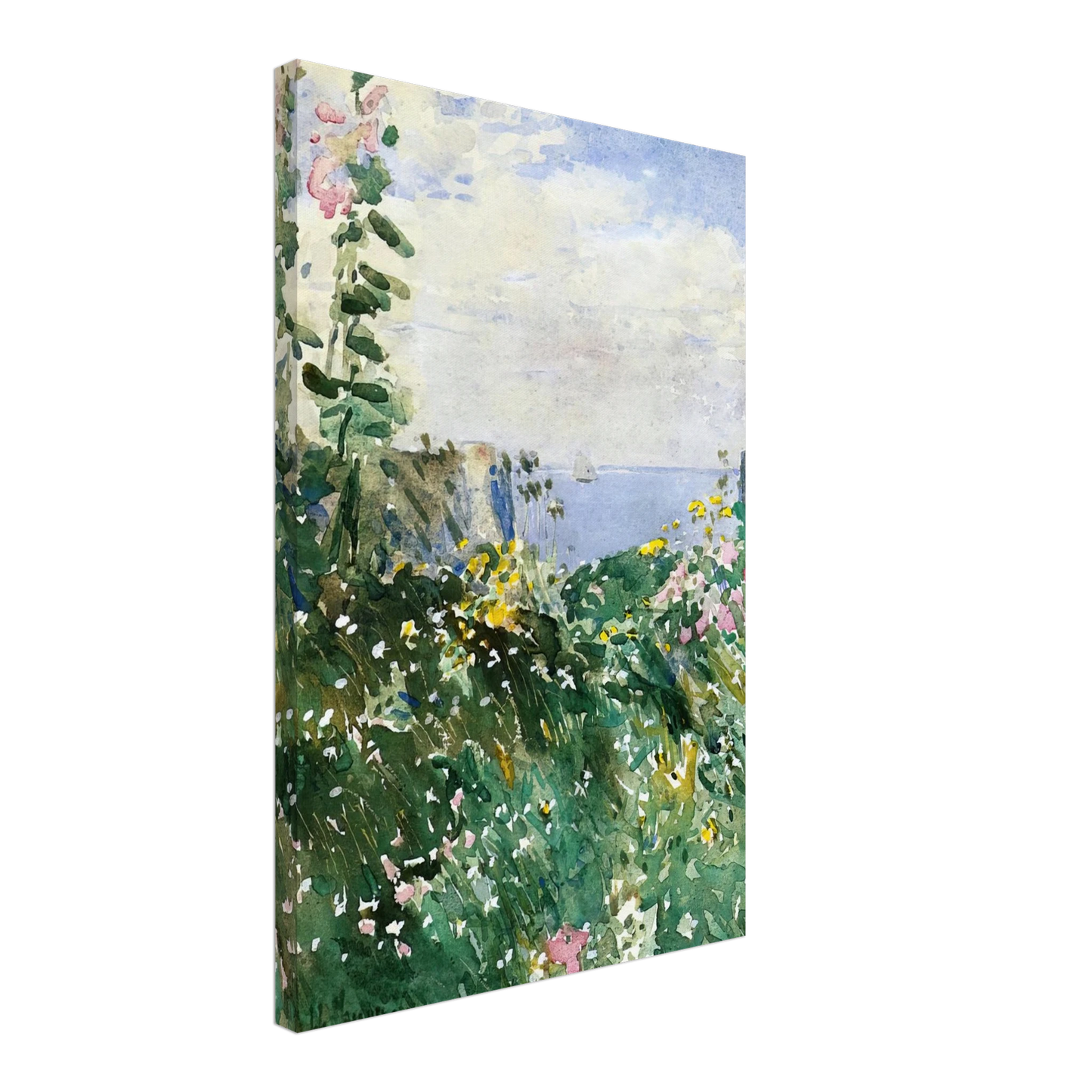 Childe Hassam - Isles of Shoals Garden, Appledore Canvas - 40x60 cm / 16x24 inches-canvas