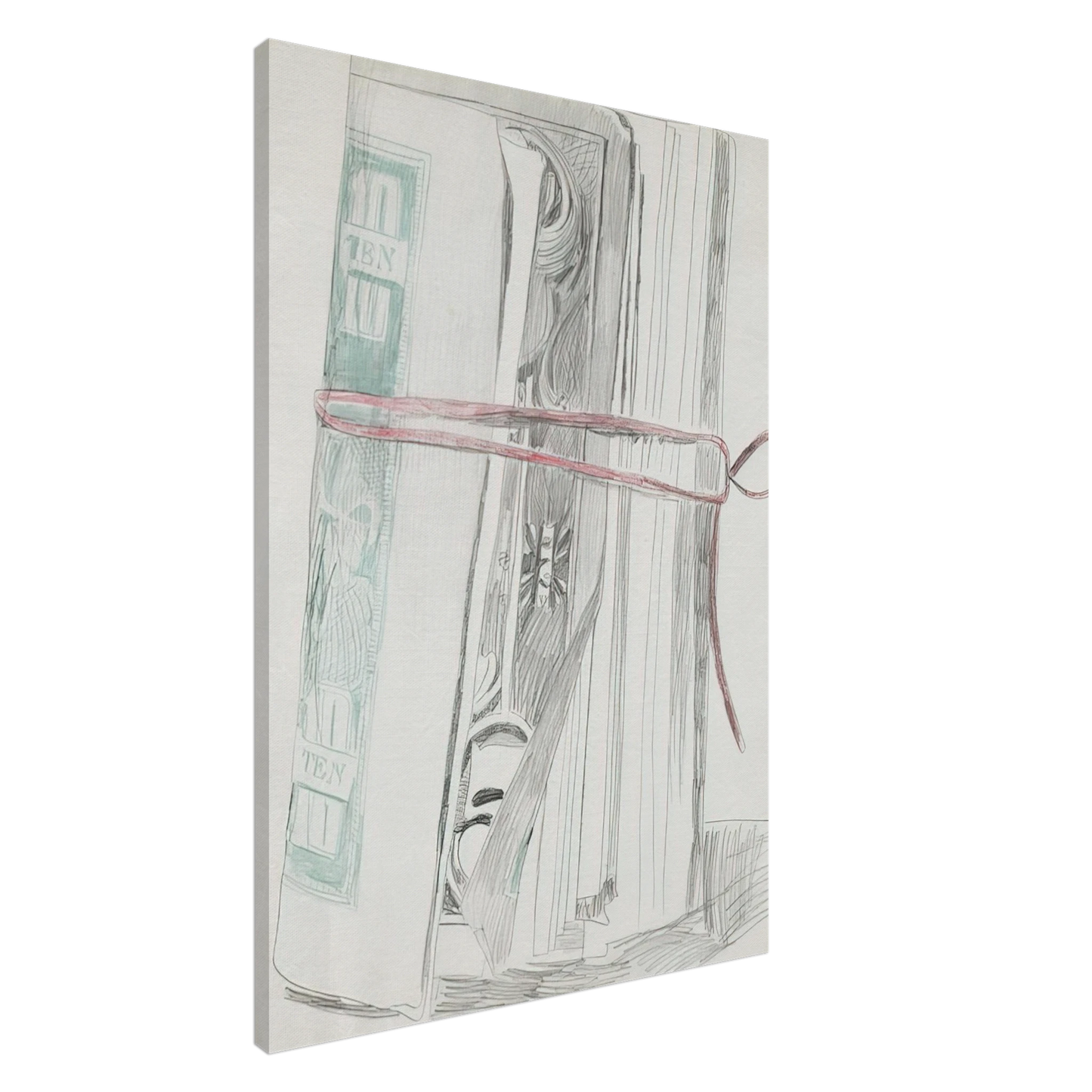 Andy Warhol - Roll of Bills Canvas - 20x30 cm / 8x12 inches-canvas