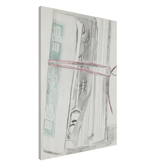 Andy Warhol - Roll of Bills Canvas - 20x30 cm / 8x12 inches-canvas