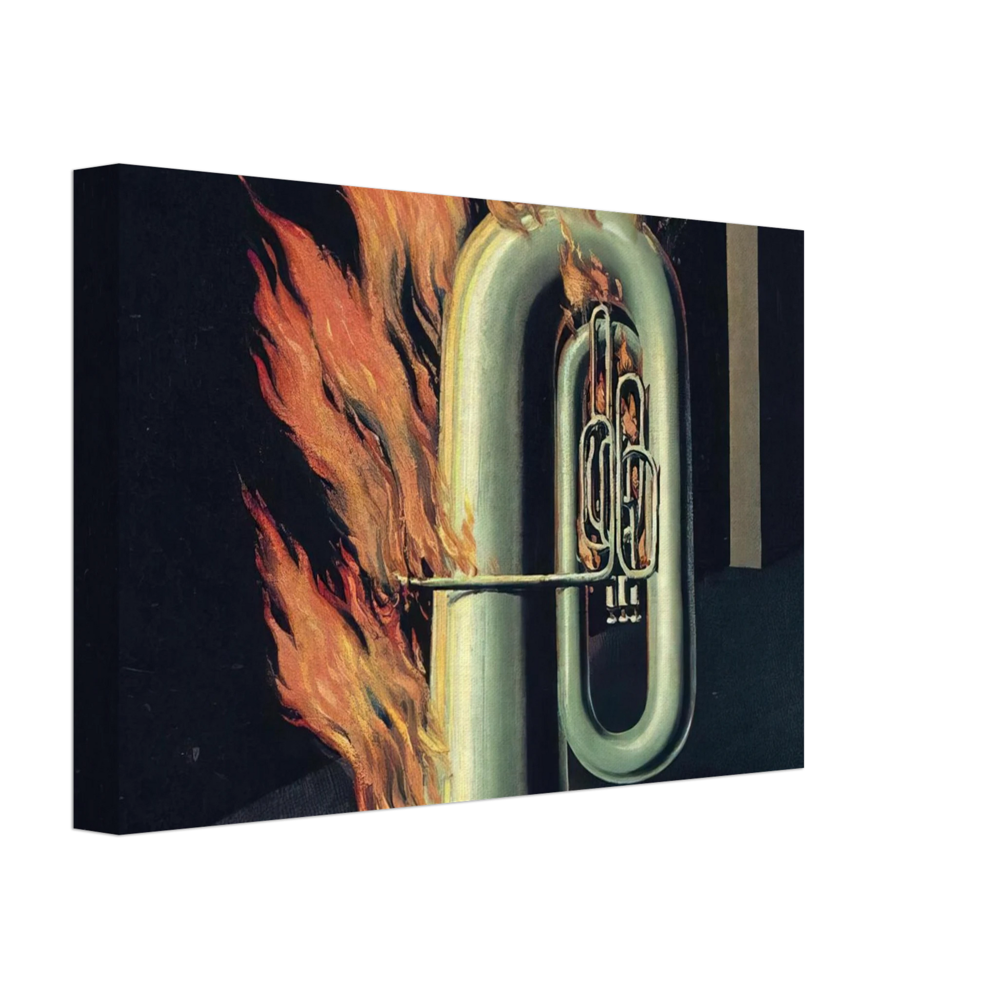 Rene Magritte - THE DISCOVERY OF FIRE 1935 Canvas - 70x100 cm / 28x40 inches-canvas