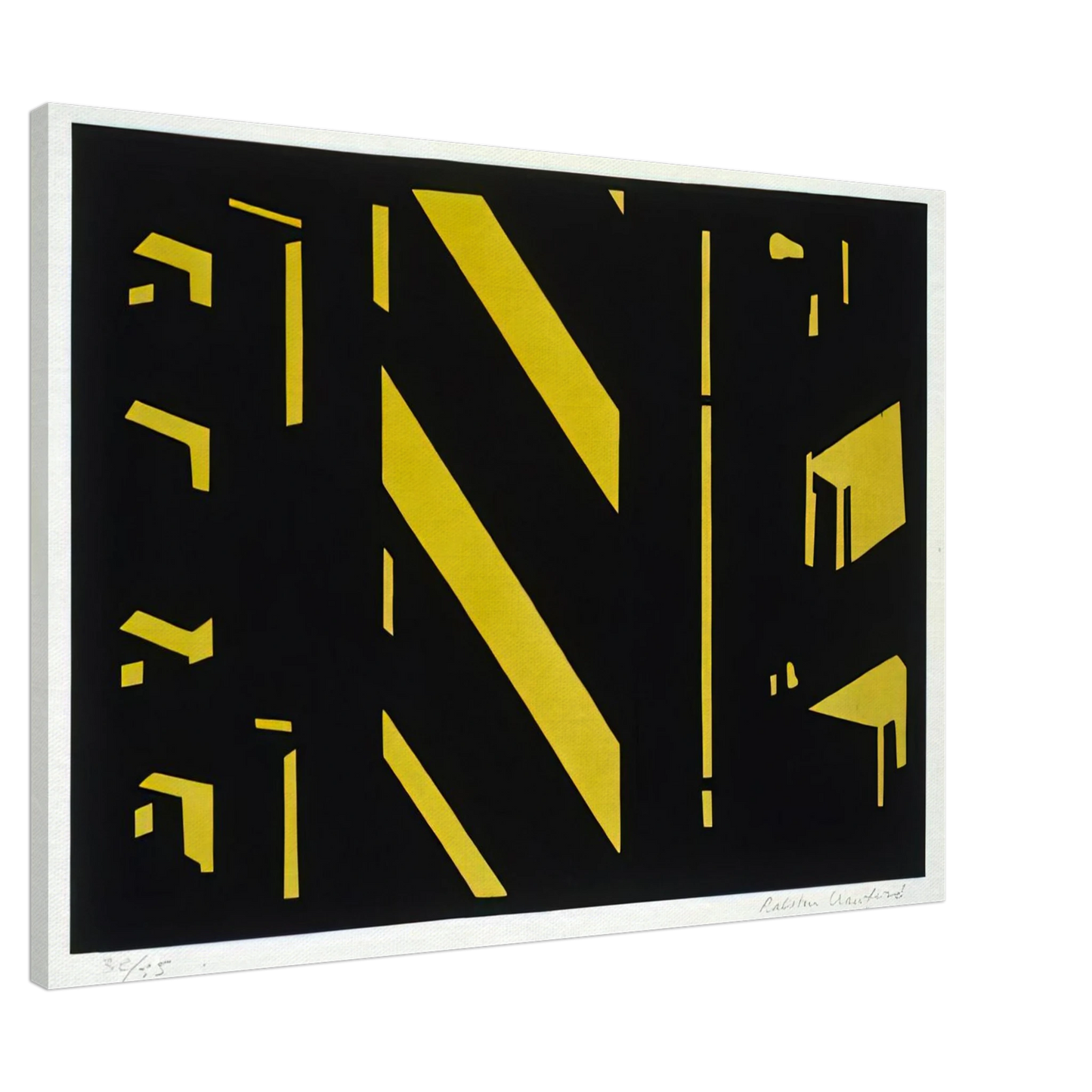 Ralston Crawford - Third Avenue Elevated #1 1951 - Purism Canvas - 20x30 cm / 8x12 inches-canvas