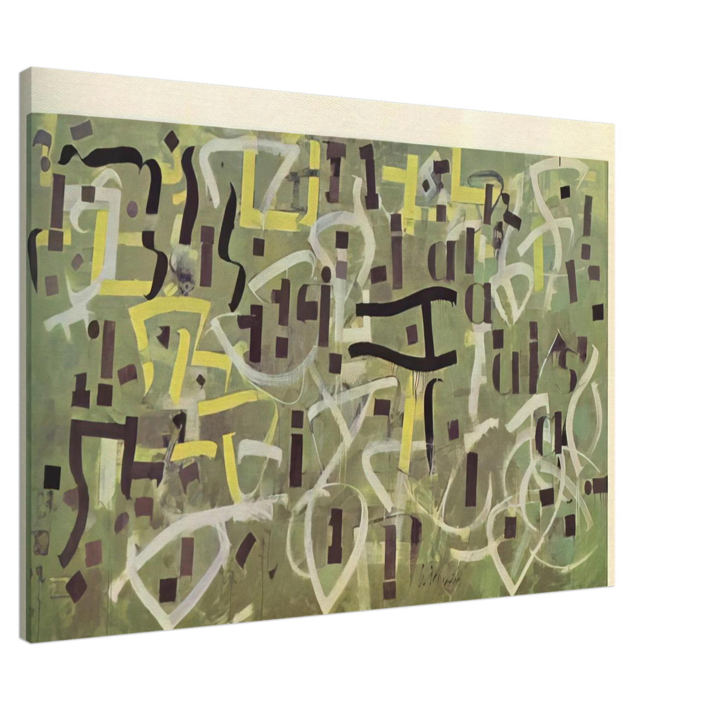 Bradley Walker Tomlin - Number 9. In Praise of Gertrude Stein - 1950 Canvas - 20x30 cm / 8x12 inches-canvas