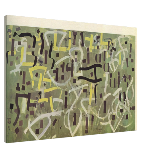 Bradley Walker Tomlin - Number 9. In Praise of Gertrude Stein - 1950 Canvas - 20x30 cm / 8x12 inches-canvas