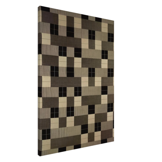 Anni Albers - BLACK WHITE GRAY 1964 Canvas - 20x30 cm / 8x12 inches-canvas