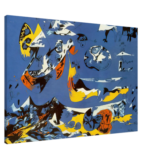 Jackson Pollock - BLUE MOBY DICK Canvas - 20x30 cm / 8x12 inches-canvas