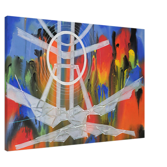 Jimmy Ernst - Significant Event Note - 1980 Canvas - 20x30 cm / 8x12 inches-canvas