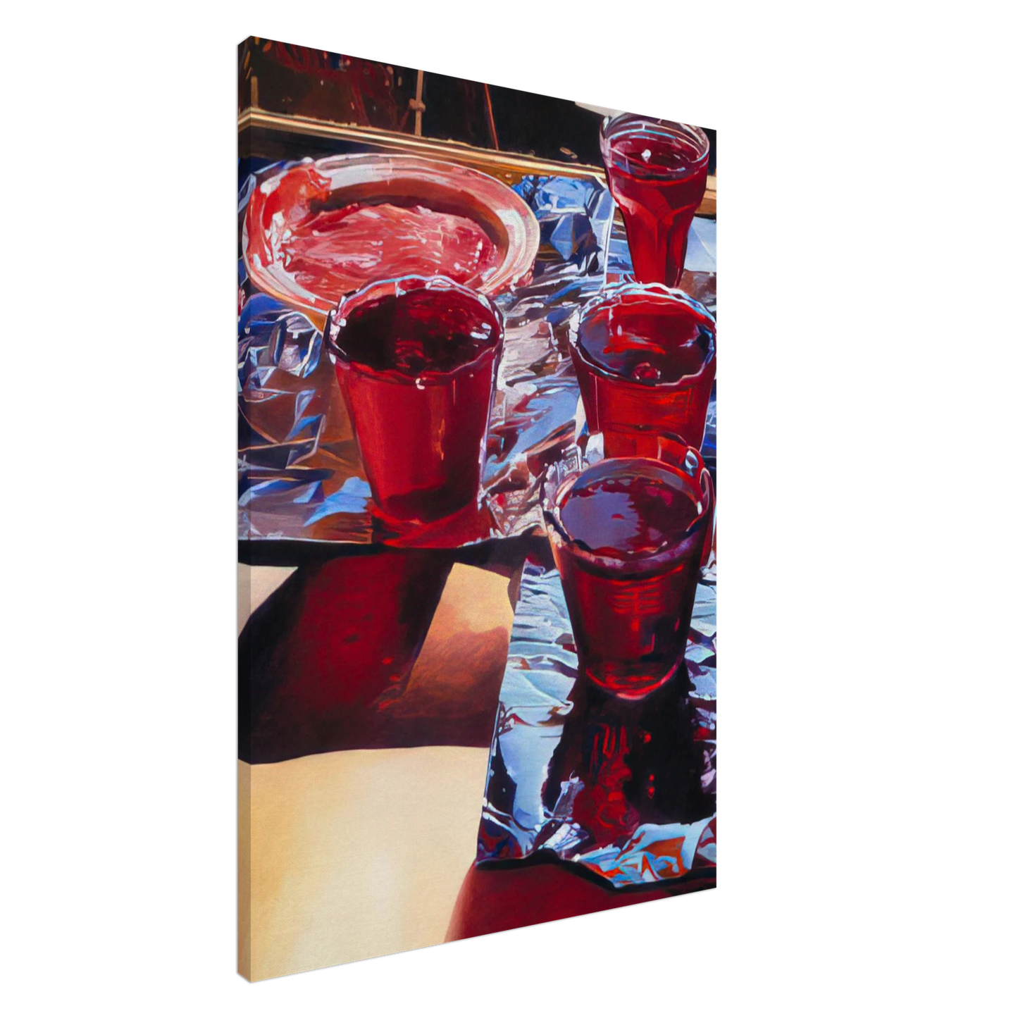 Mary Pratt - Red Currant Jelly - 1972 Canvas - 20x30 cm / 8x12 inches-canvas