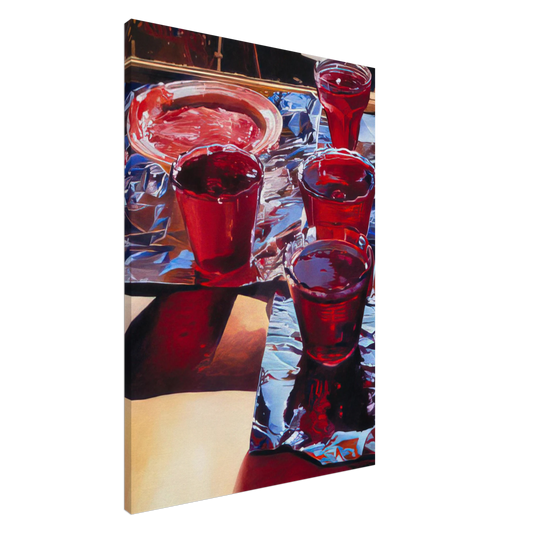 Mary Pratt - Red Currant Jelly - 1972 Canvas - 20x30 cm / 8x12 inches-canvas