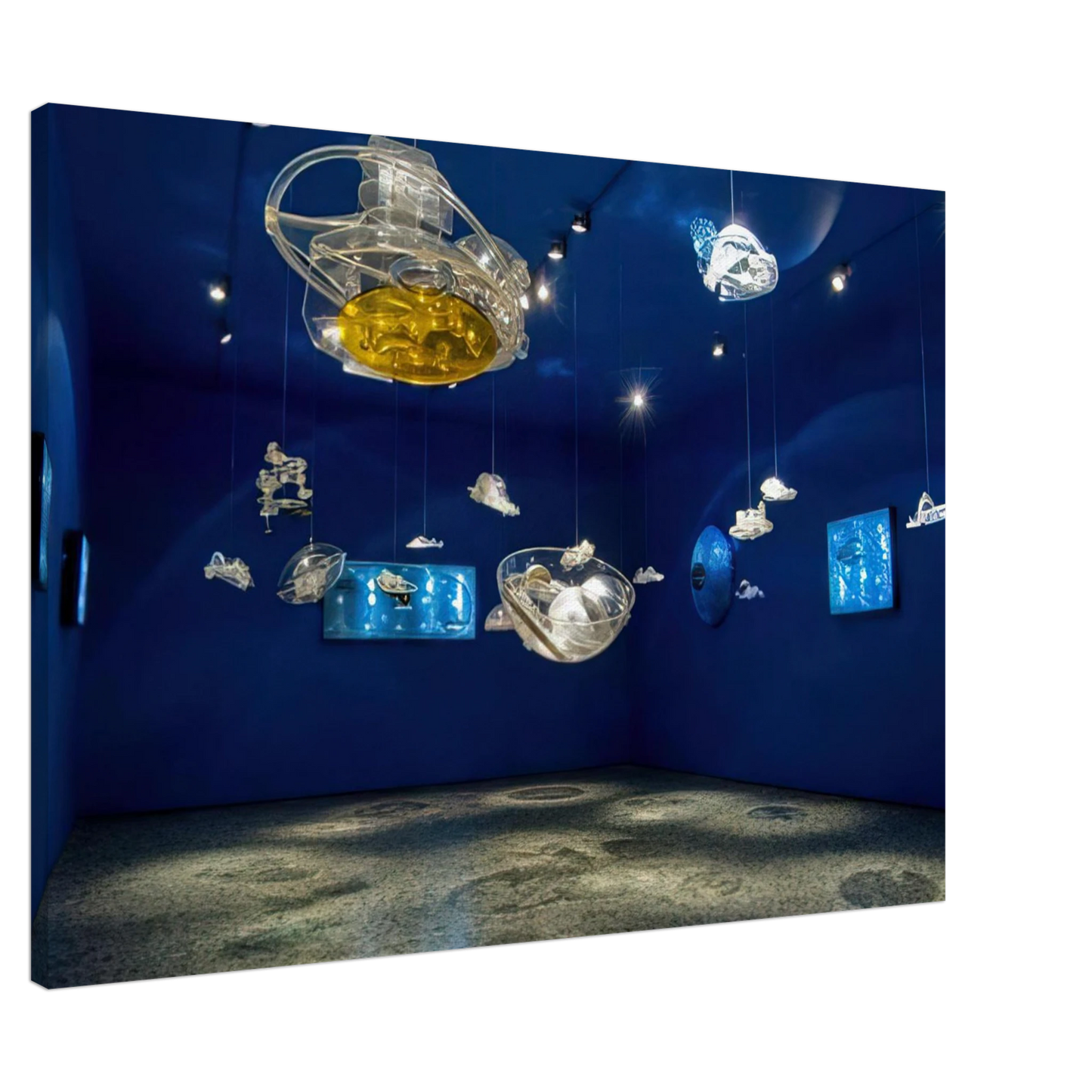 Gyula Kosice - Hydrospatial Cities - 2009 Canvas - 20x30 cm / 8x12 inches-canvas